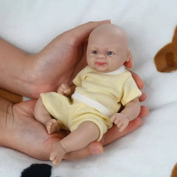 Ivita 7" Micro Preemie Full Body Silicone Baby Dolls Lifelike Mini Reborn Doll